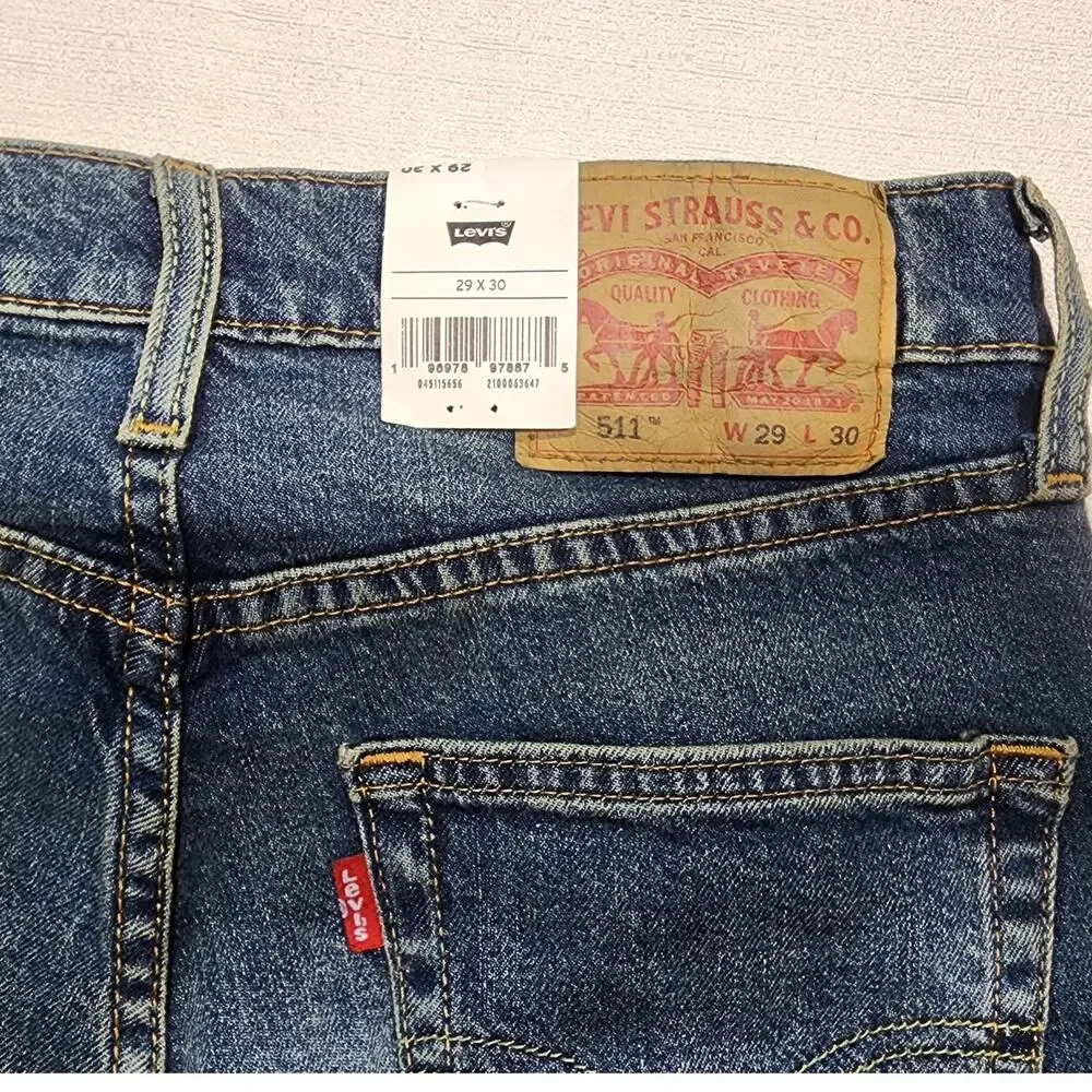 Levi's 511 slim men's W29''xL30'' sit below waist stretch fabric